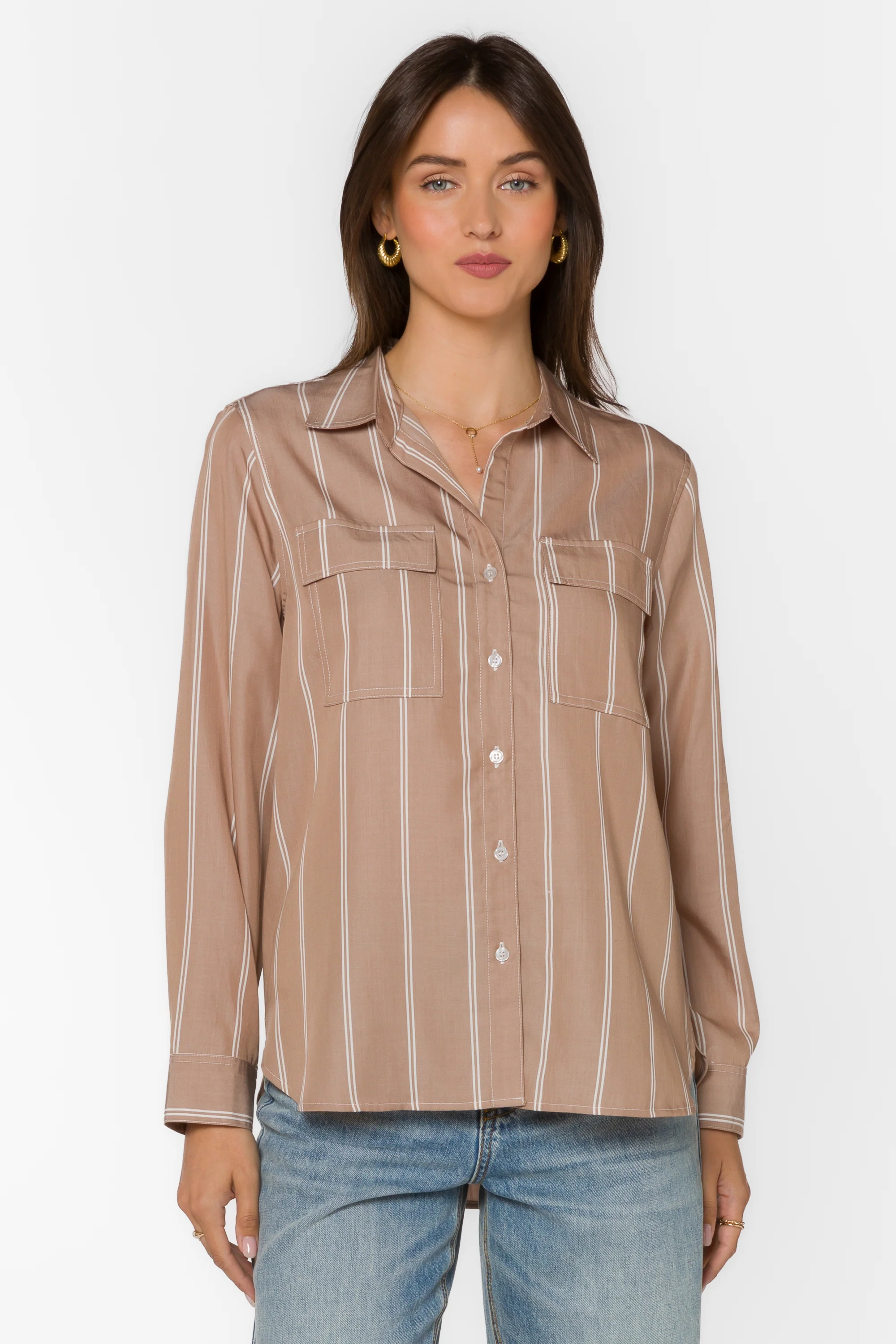 Talma Praline Stripe Shirt