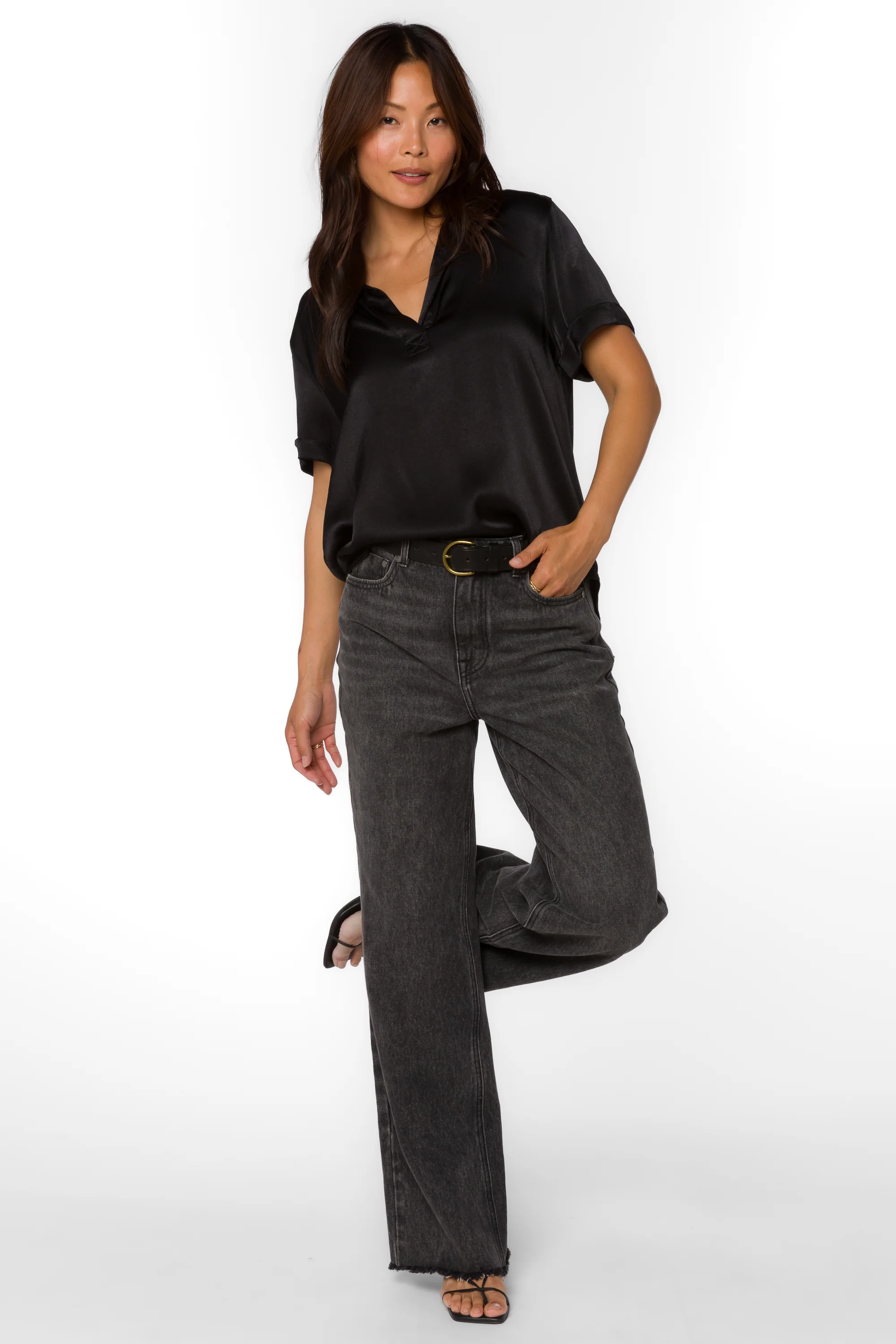 Lena Black Blouse