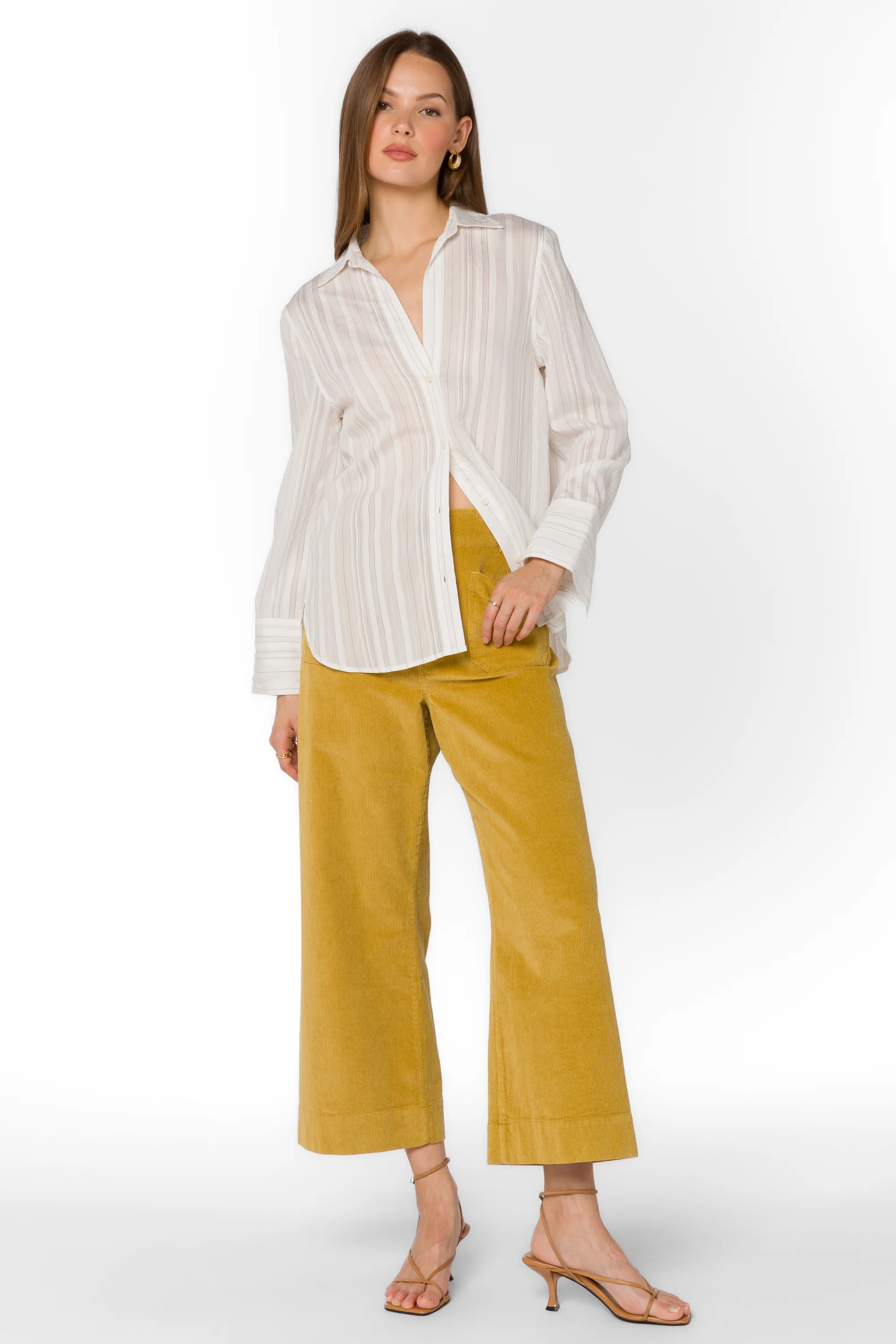 Kennedy White Black Stripe Shirt