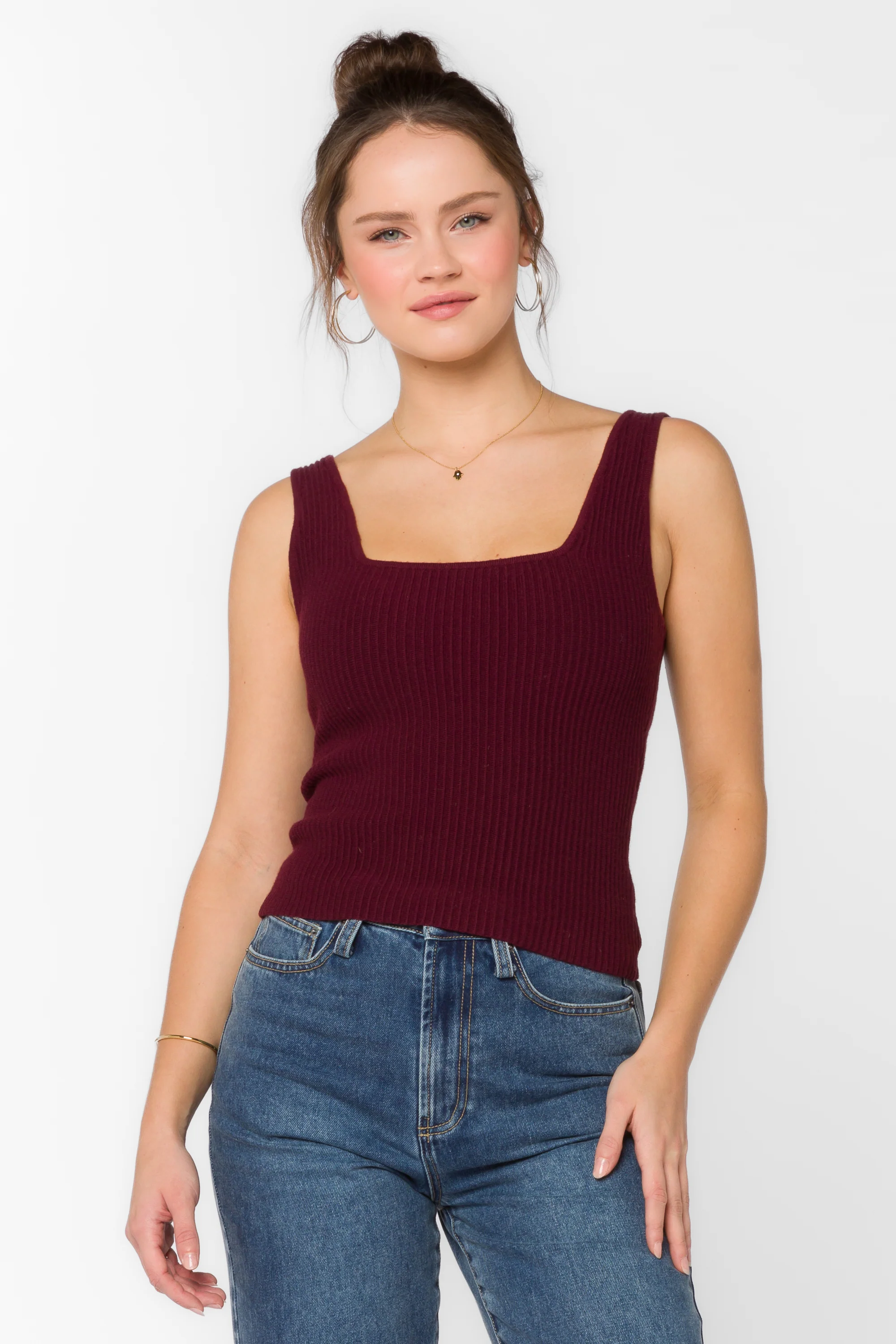 Pamela Red Sangria Tank