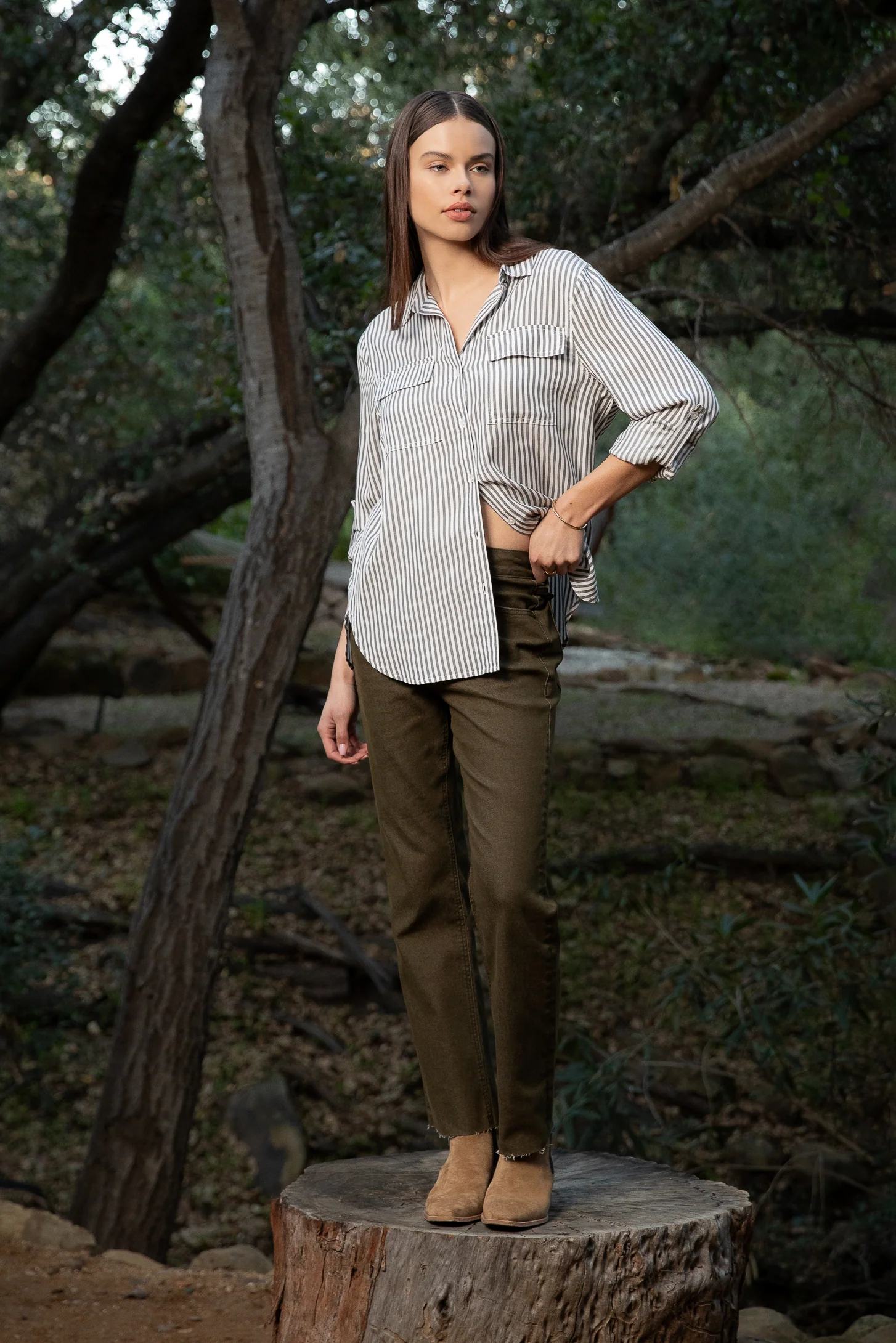 Talma Charcoal Stripe Shirt