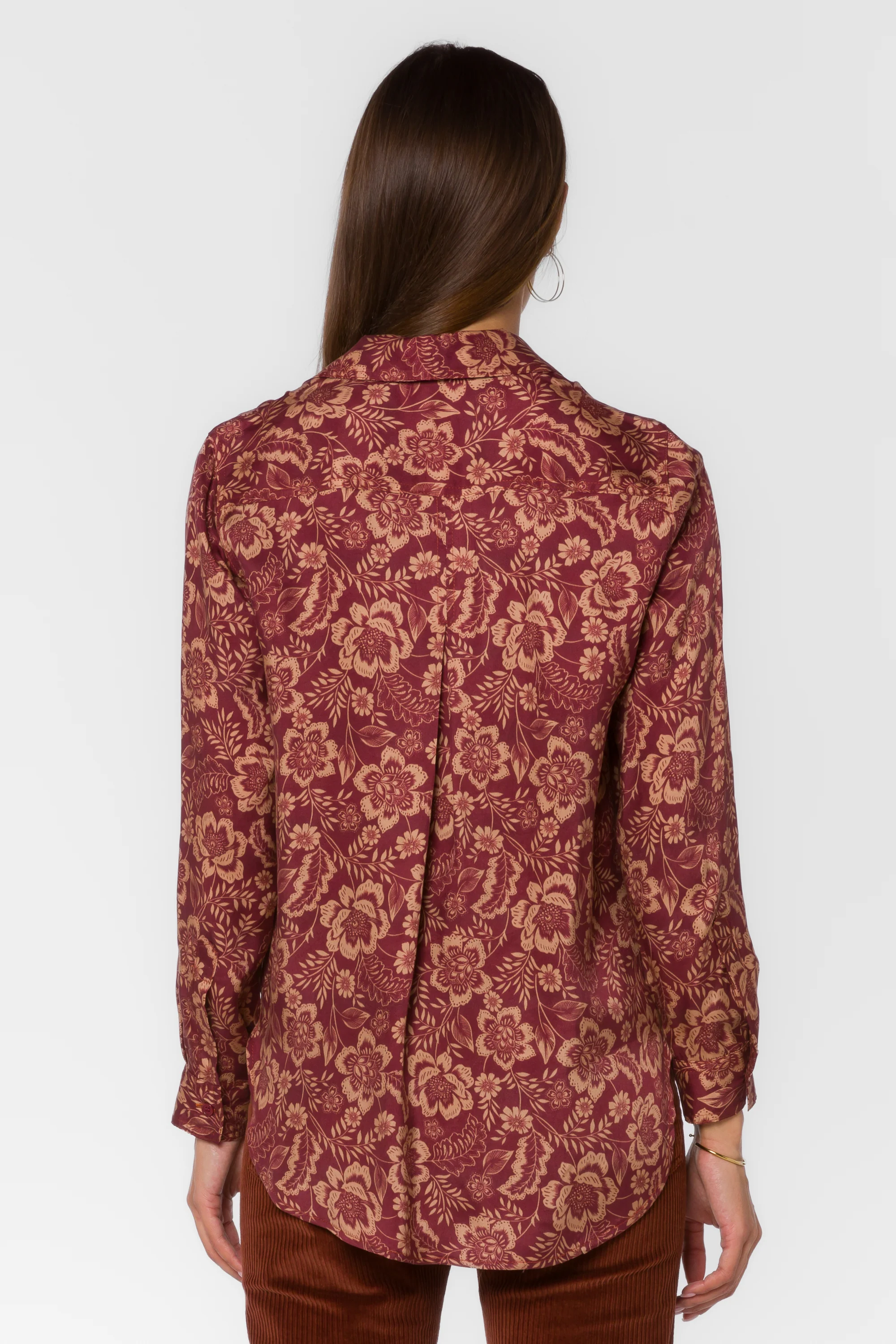 Bennett Sangria Floral Shirt
