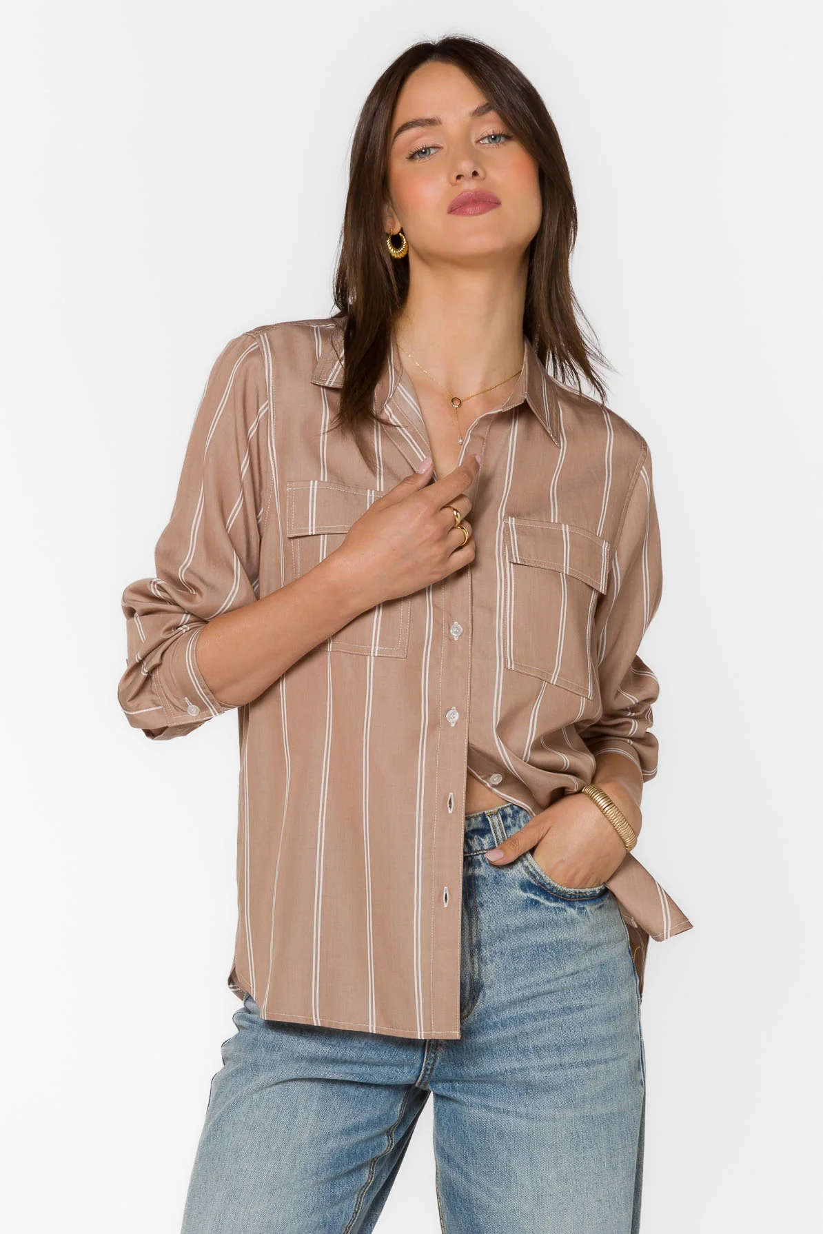 Talma Praline Stripe Shirt