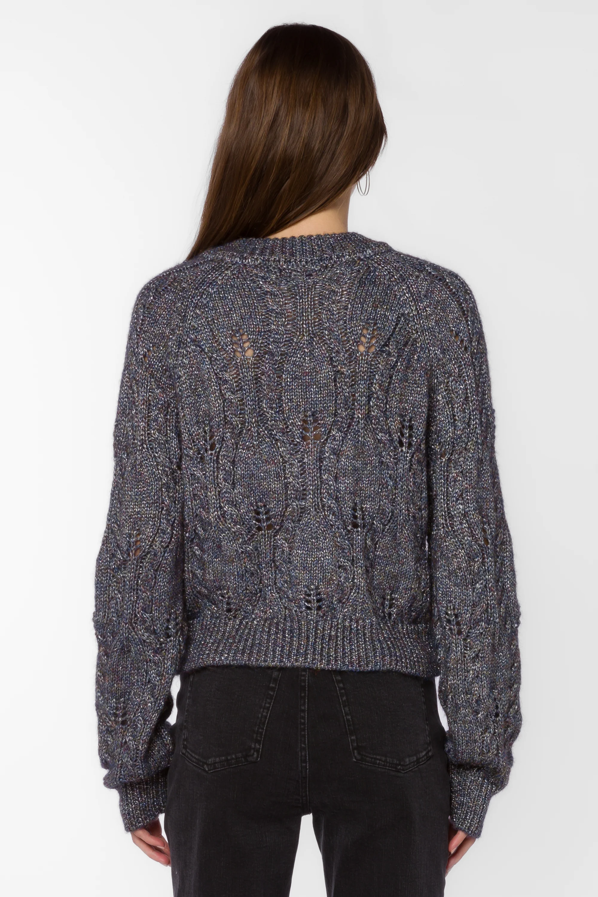 Eloise Charcoal Shimmer Cardigan