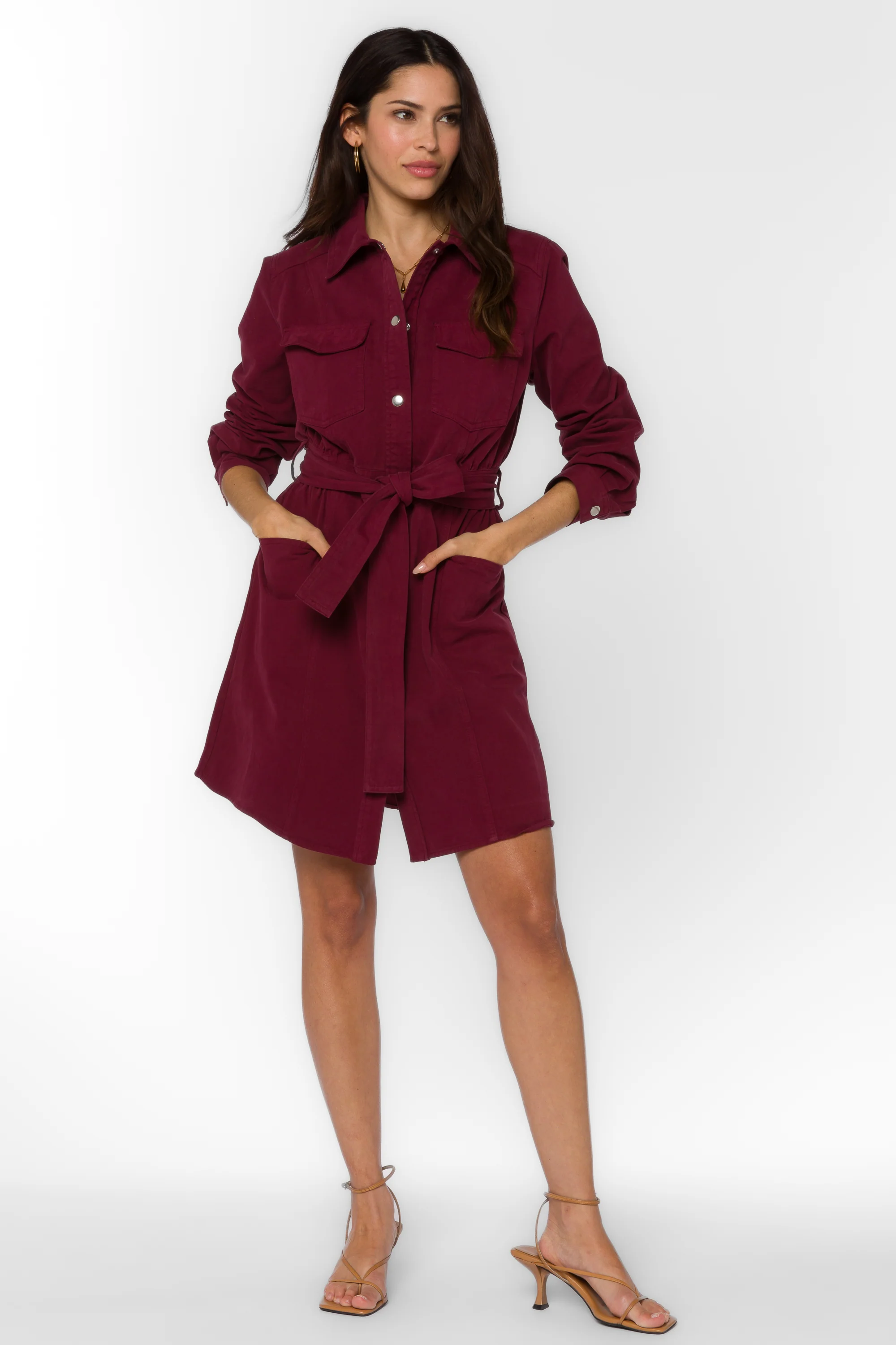 Deena Maroon Dress