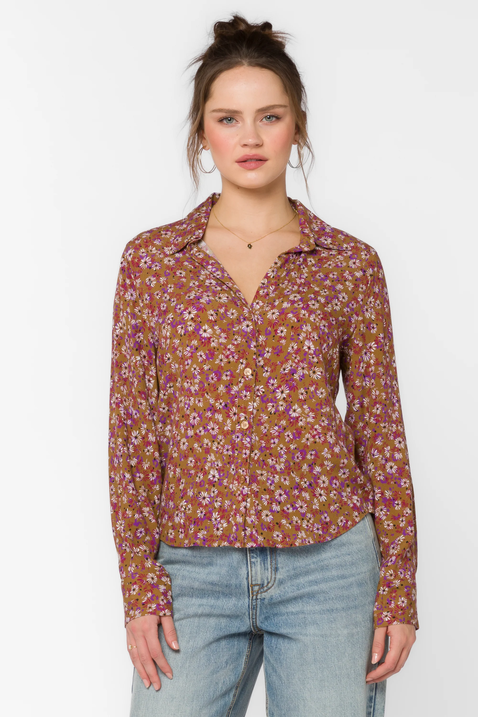 Tucker Golden Ditsy Floral Shirt