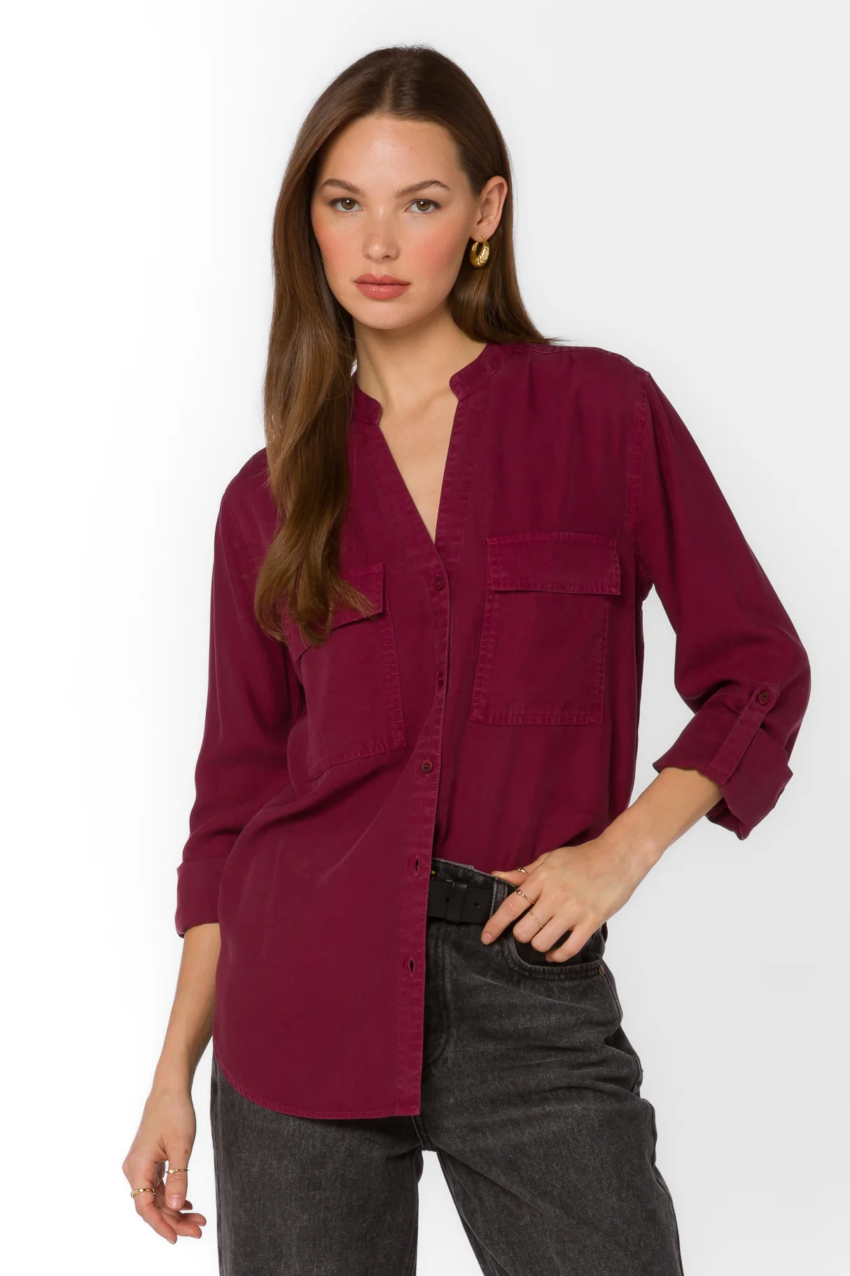 Addilyn Red Sangria Shirt