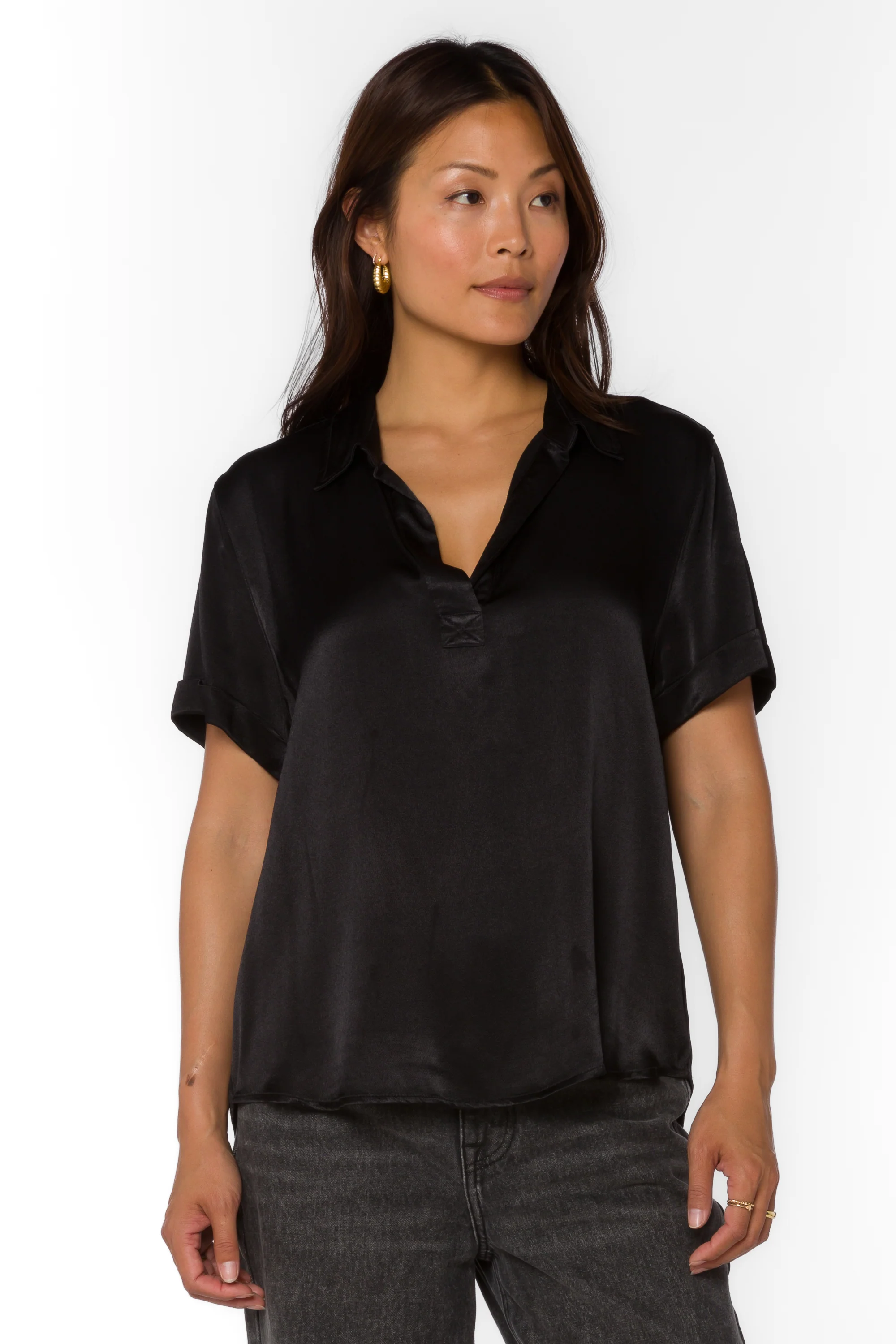 Lena Black Blouse