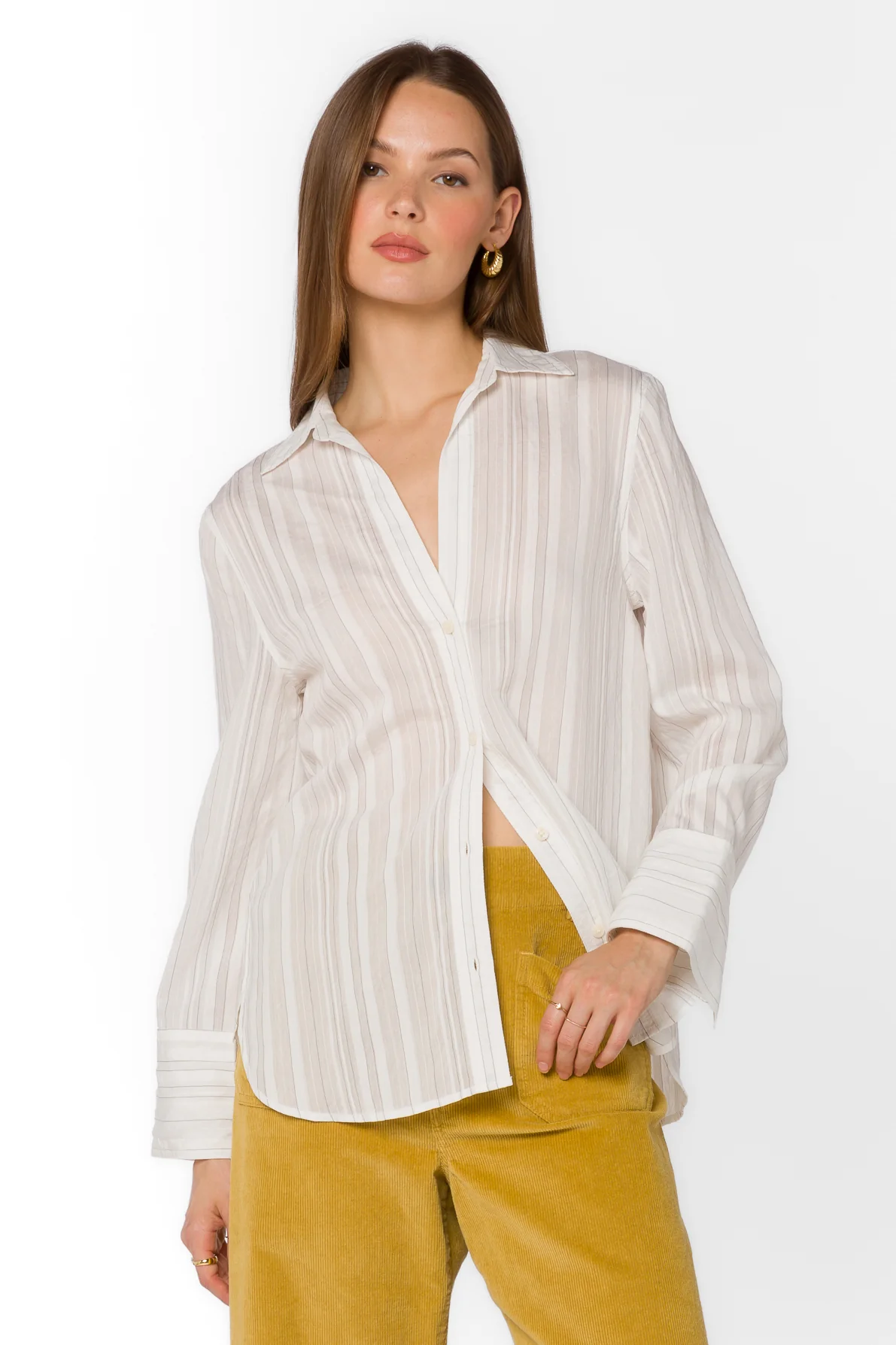 Kennedy White Black Stripe Shirt