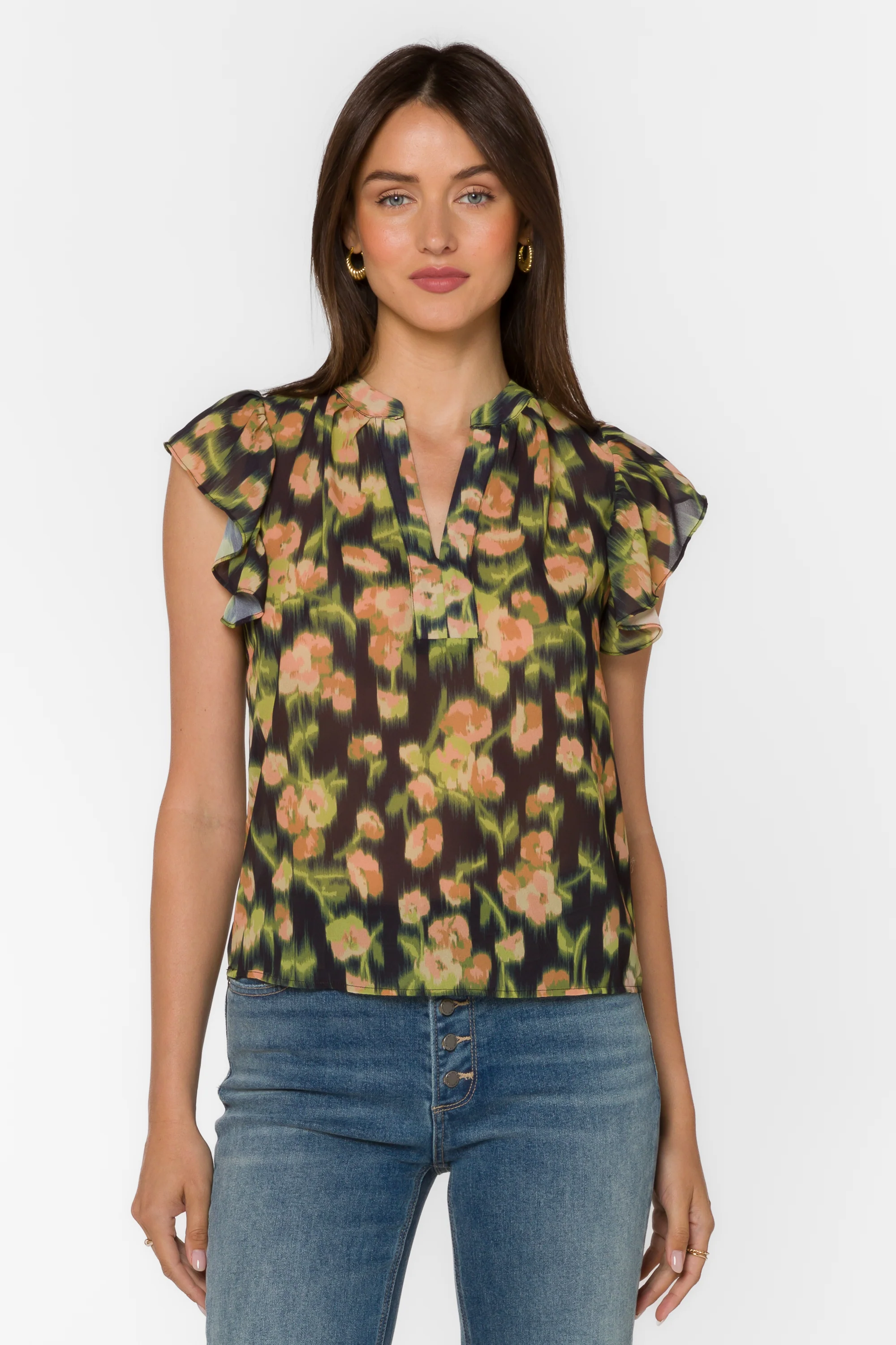 Trish Blurred Floral Blouse