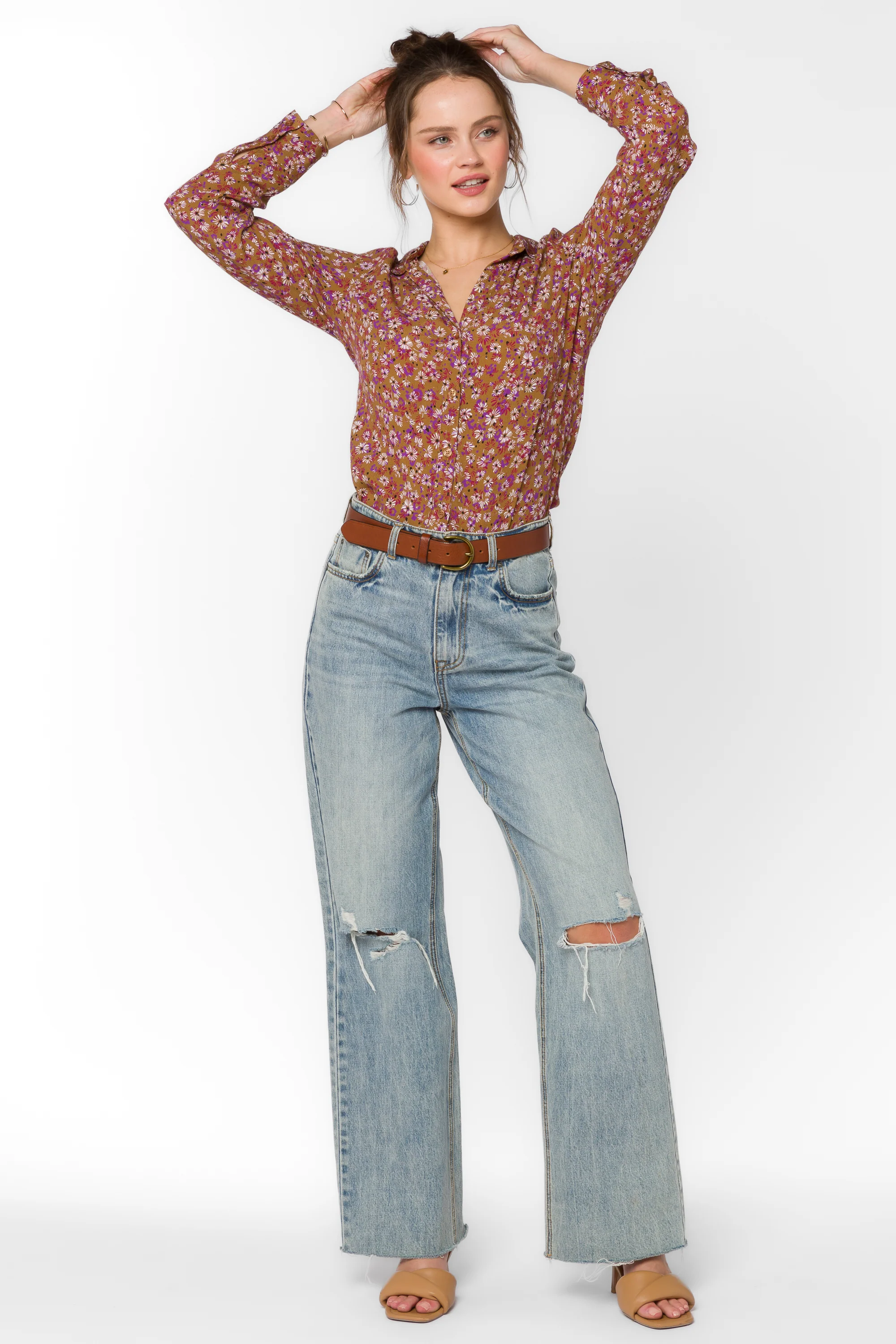 Tucker Golden Ditsy Floral Shirt
