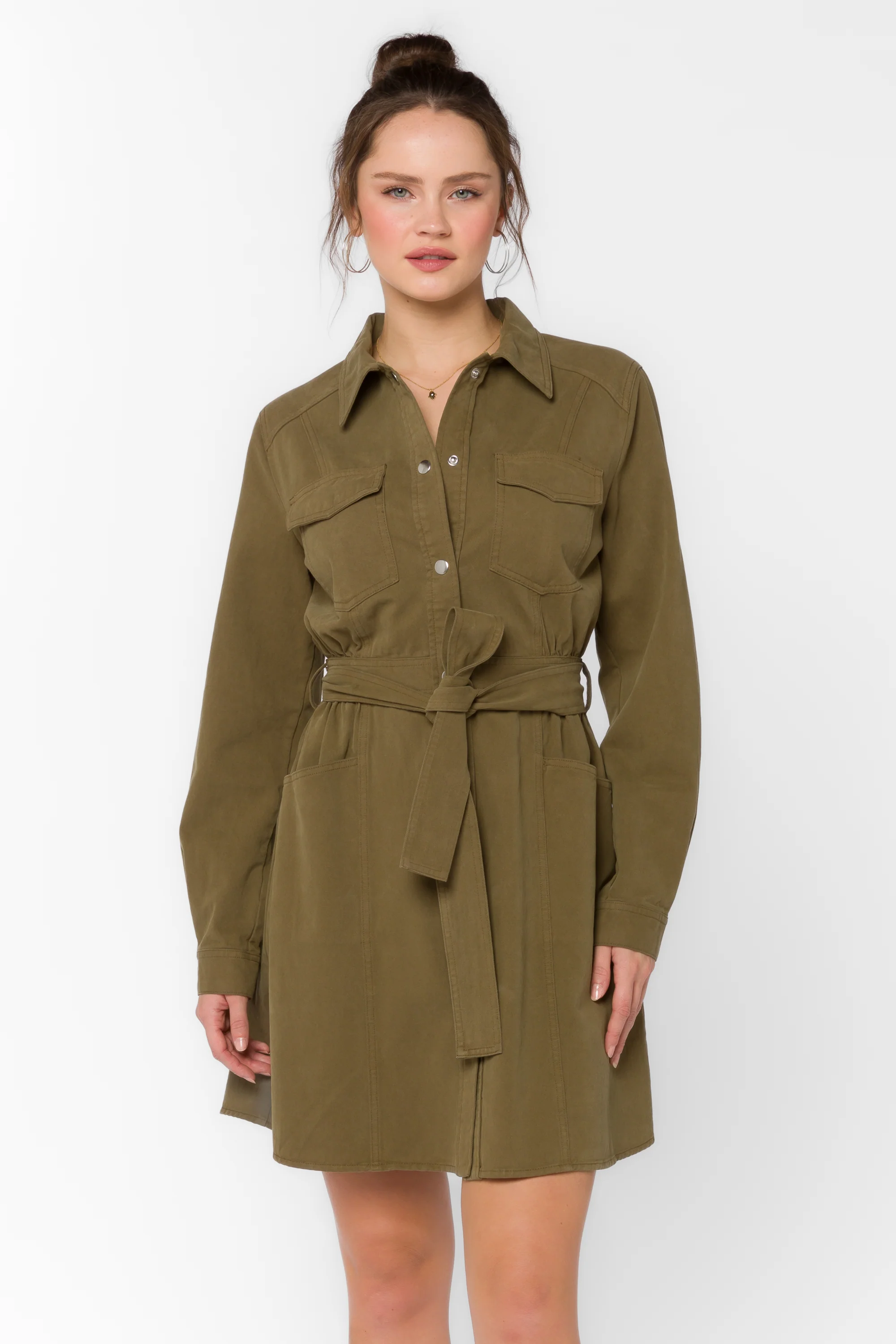 Deena Pesto Green Dress