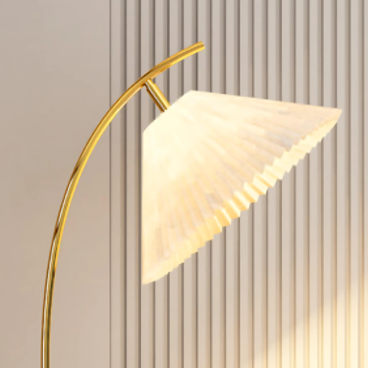 Modern Minimalist Floor Lamp With Marble Side Table