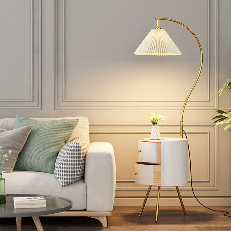 Double Storage Elegant Arch Floor Lamp