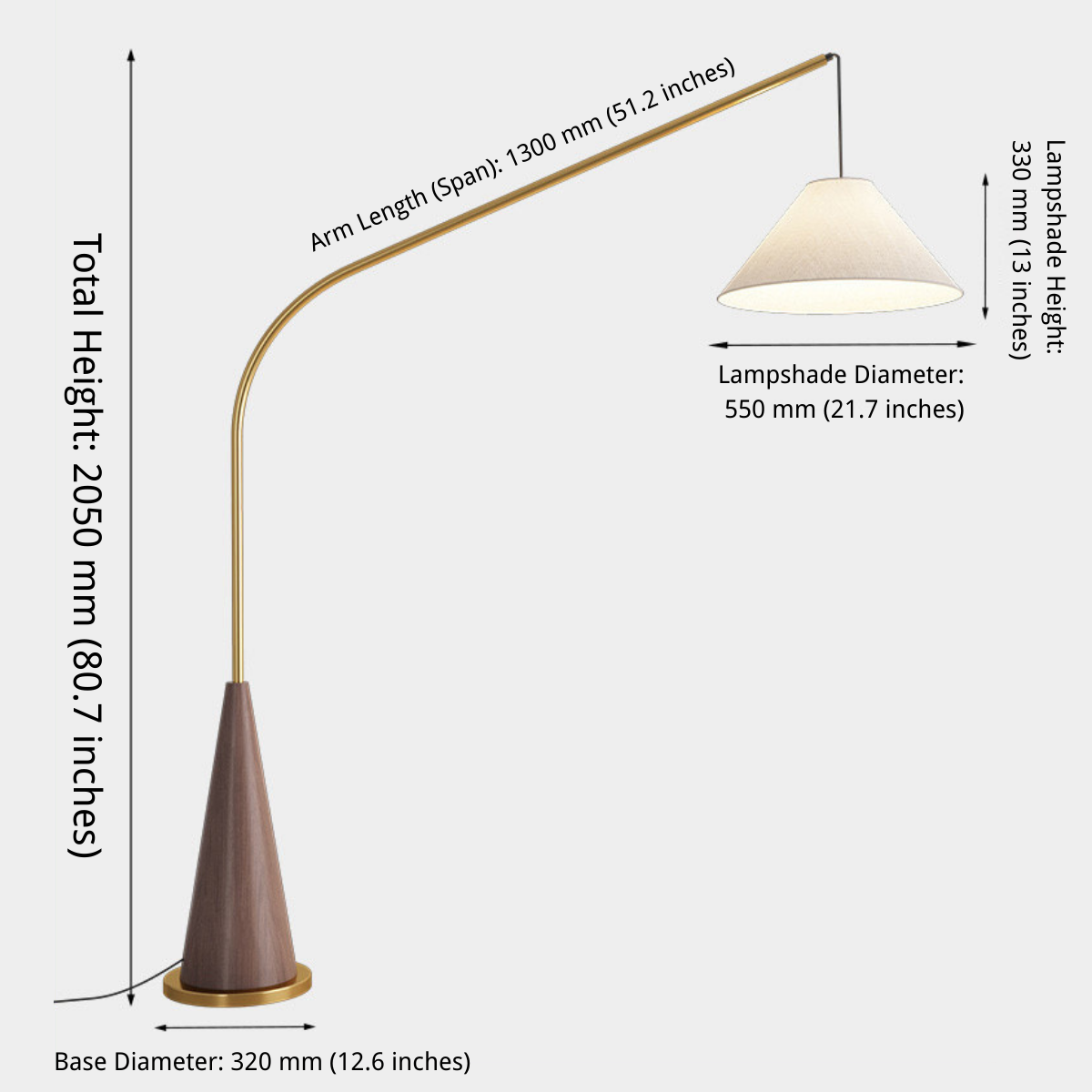 Arc Cone Floor Lamp Cover