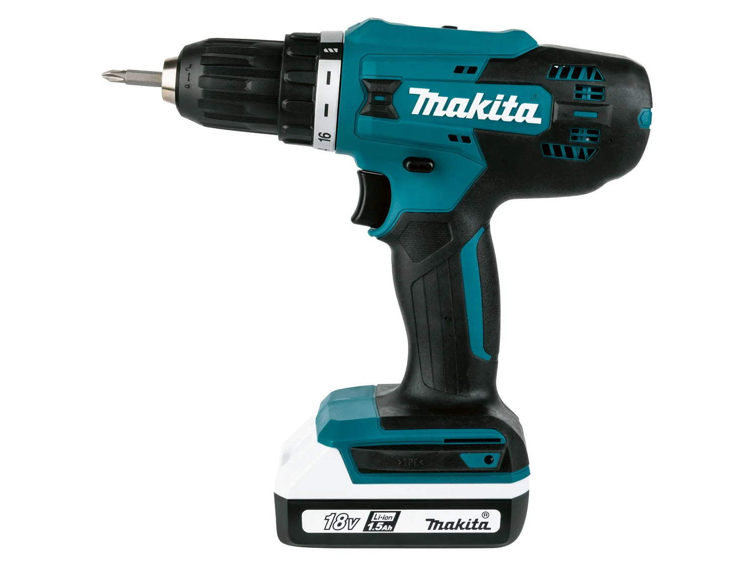 Makita 18V Lithium-Ion 1/2 in. Compact Cordless Hammer Driver Drill Kit with two Batteries (2.0 Ah), Charger and Hard Case