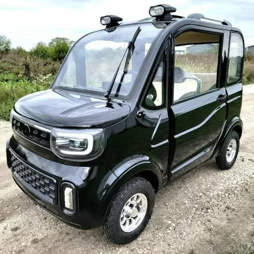 Last chance | LE Coco Coupe Electric Golf Car Small LSV Low Speed Vehicle Golf Cart 4 Seater 60v Scooter Car - LIGHT BLUE
