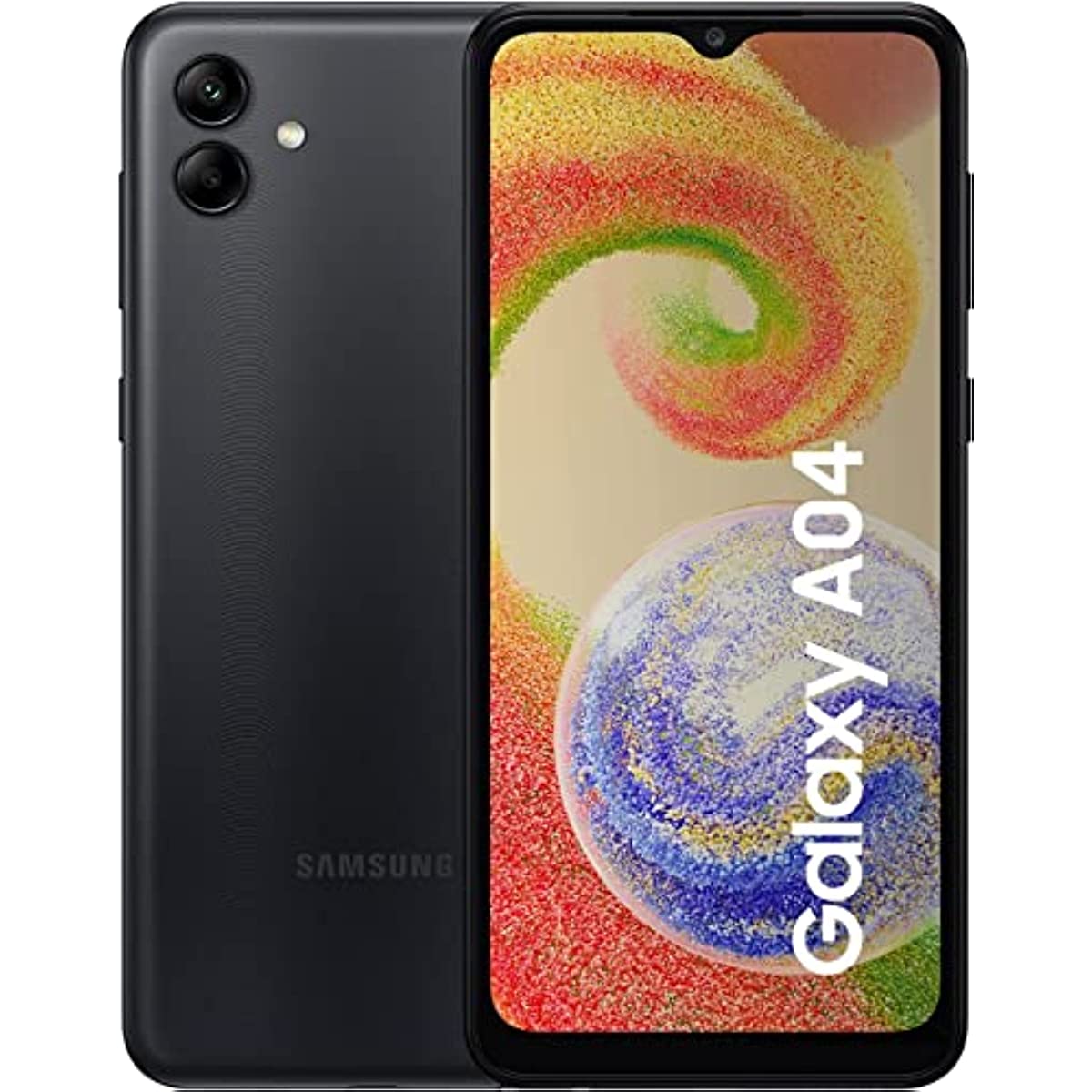 Smartphone Samsung Galaxy A04, 64GB, 4G, 4GB RAM, Wi-Fi, Tela 6.5'', Dual Chip, Cﾃ｢mera Dupla 50MP + 2MP + Selfie 32MP - Preto