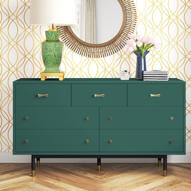 Blair 7 Drawer 60'' W Solid Wood Dresser