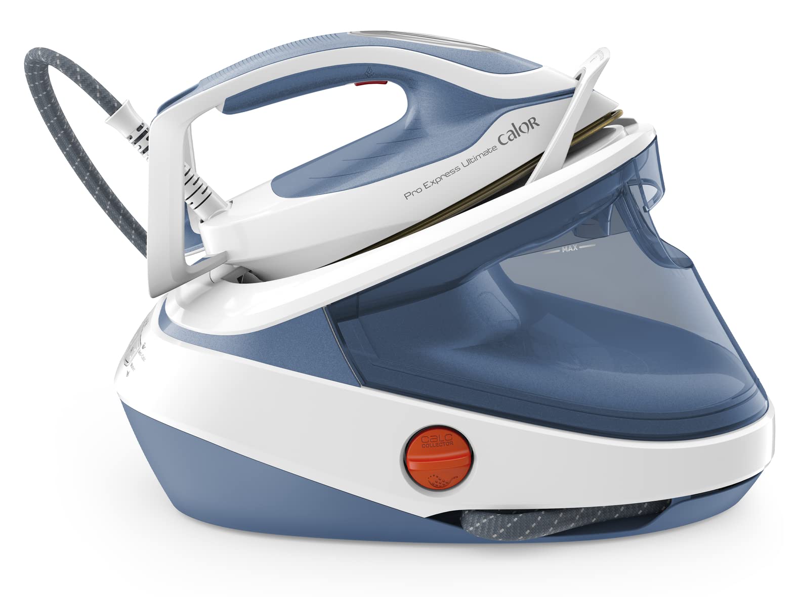 Calor Pro Express Ultimate Steam generator, Pressure 7.6 bars, Steam 155 g/min, Pressing 580 g/min, Technology without adjustments, Vertical steaming, Made in France GV9710C0