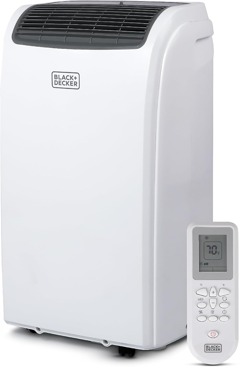 BLACK+DECKER 10,000 BTU Portable Air Conditioner for Rooms up to 450 Sq. with Remote Control, White