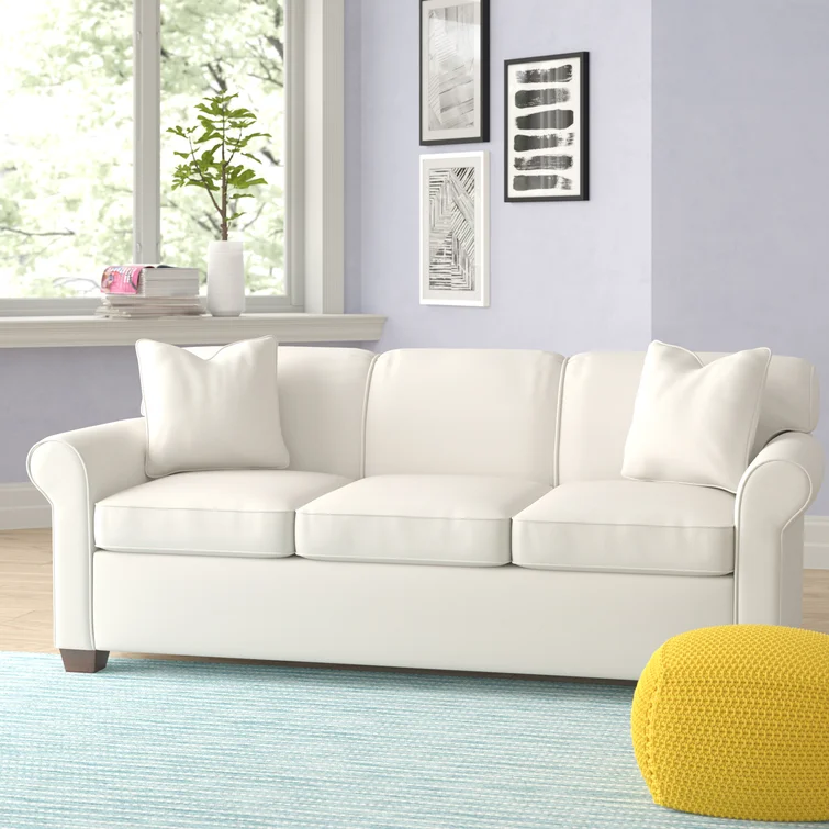 Rasberry 81'' Rolled Arm Sofa with Reversible Cushions