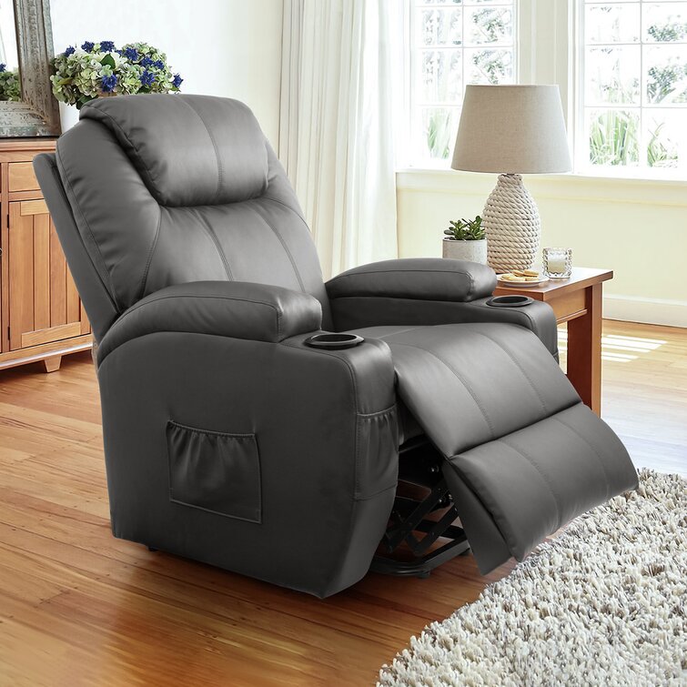 Last chance | Faux Leather Power Lift Recliner Chair with Massage and Heating Functions