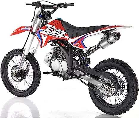 125cc Adult Dirt Bike with 4 Speed ​​Manual Transmission, Dual Stock Frames! Big 17