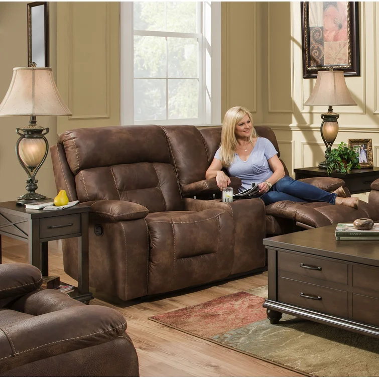 Pledger 75'' Pillow Top Arm Reclining Loveseat