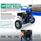 Last chance | Landworks Log Splitter Portable 20 Ton Rapid Auto Return System Bucher Gear 7HP