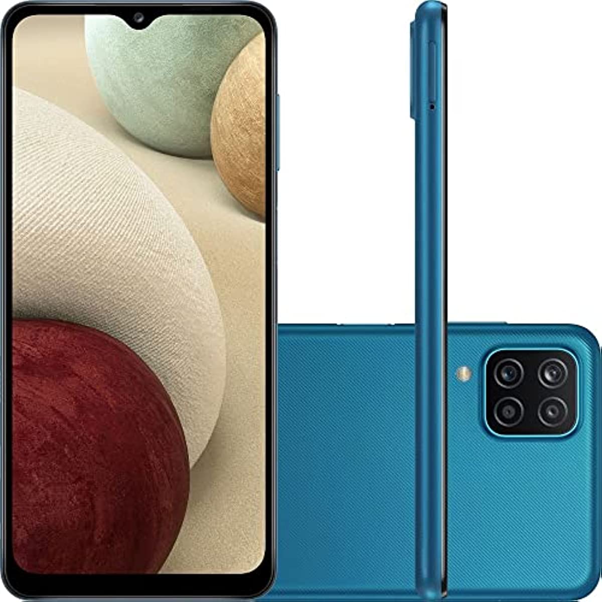 Samsung Galaxy A12 Azul, com Tela Infinita de 6,5