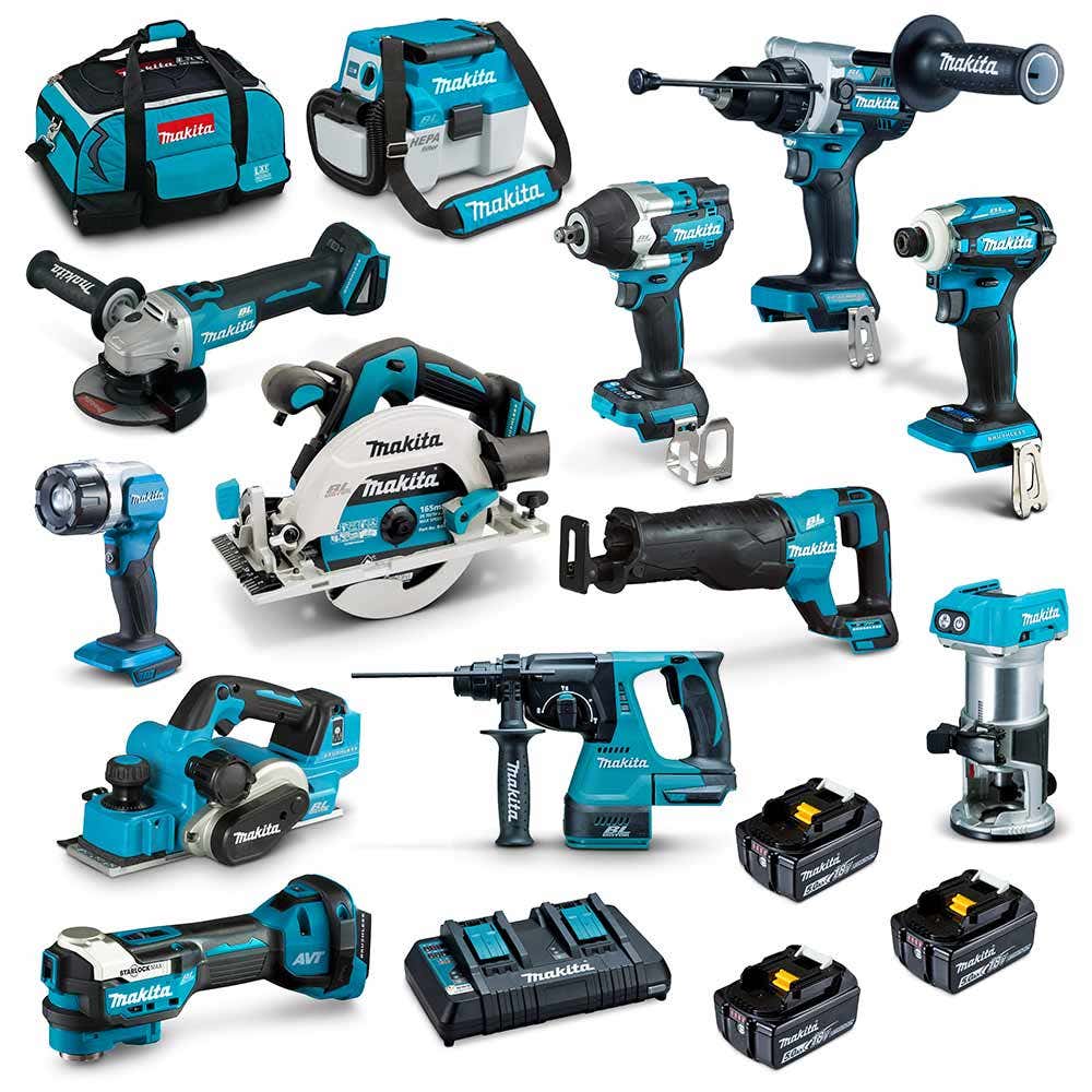 Last chance | MAKITA 18V Brushless 12 Piece 3 x 5.0Ah Combo Kit DLX1202TX1