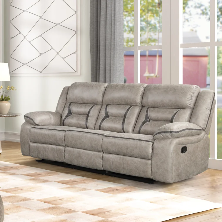Wallart 88'' Pillow Top Arm Reclining Sofa