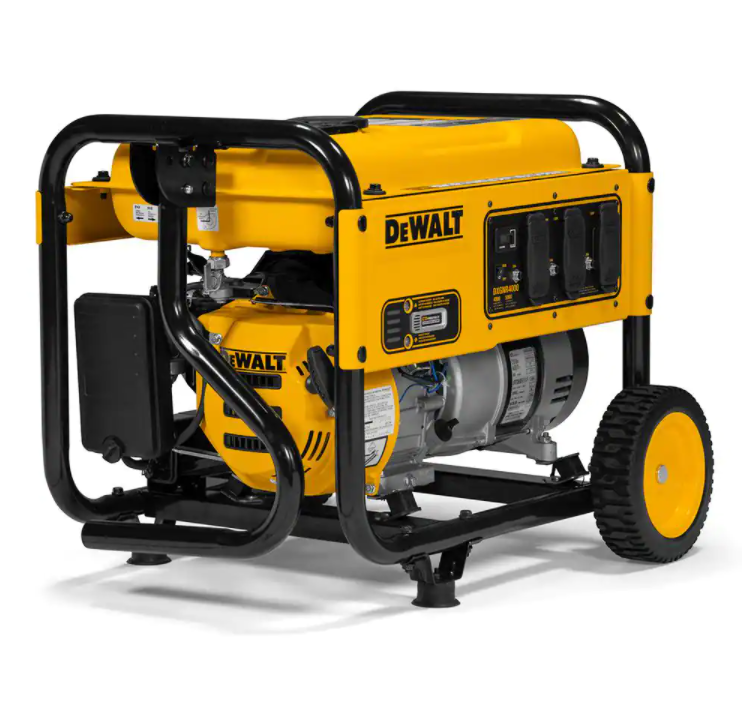 DEWALT 6500-Watt Manual Start Gas-Powered Portable Generator with Idle Control, Covered Outlets and CO Protect