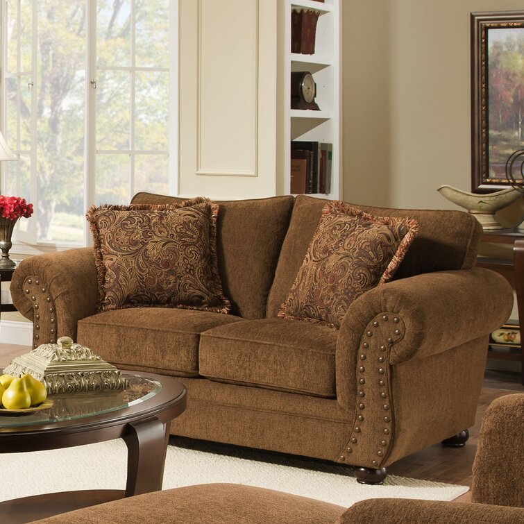FREIDA 71'' CHENILLE ROLLED ARM LOVESEAT