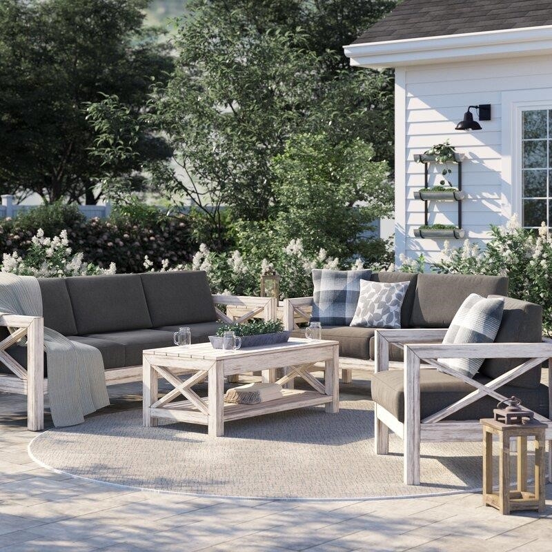 Abbi-Rose 6 - Person Seating Group with Sunbrella Cushions