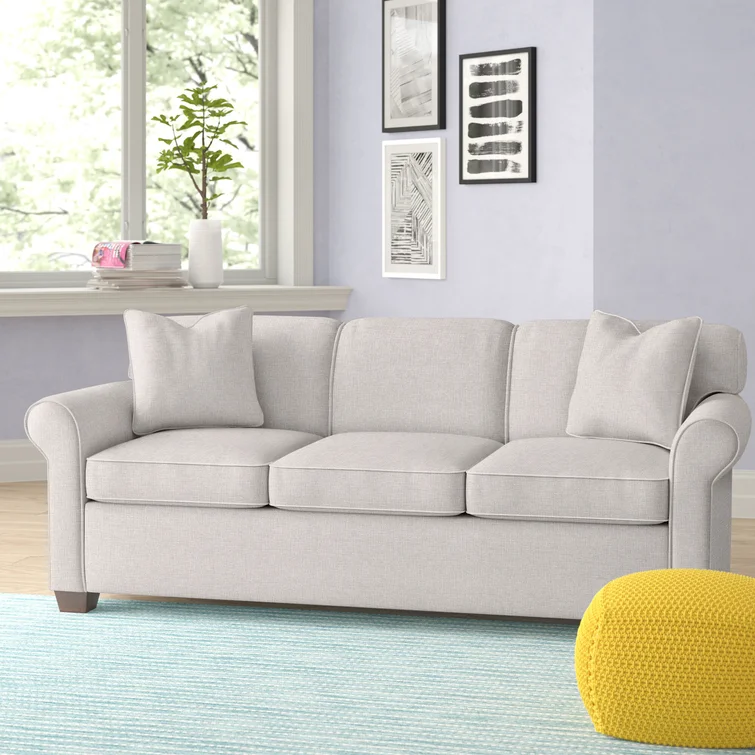 Rasberry 81'' Rolled Arm Sofa with Reversible Cushions