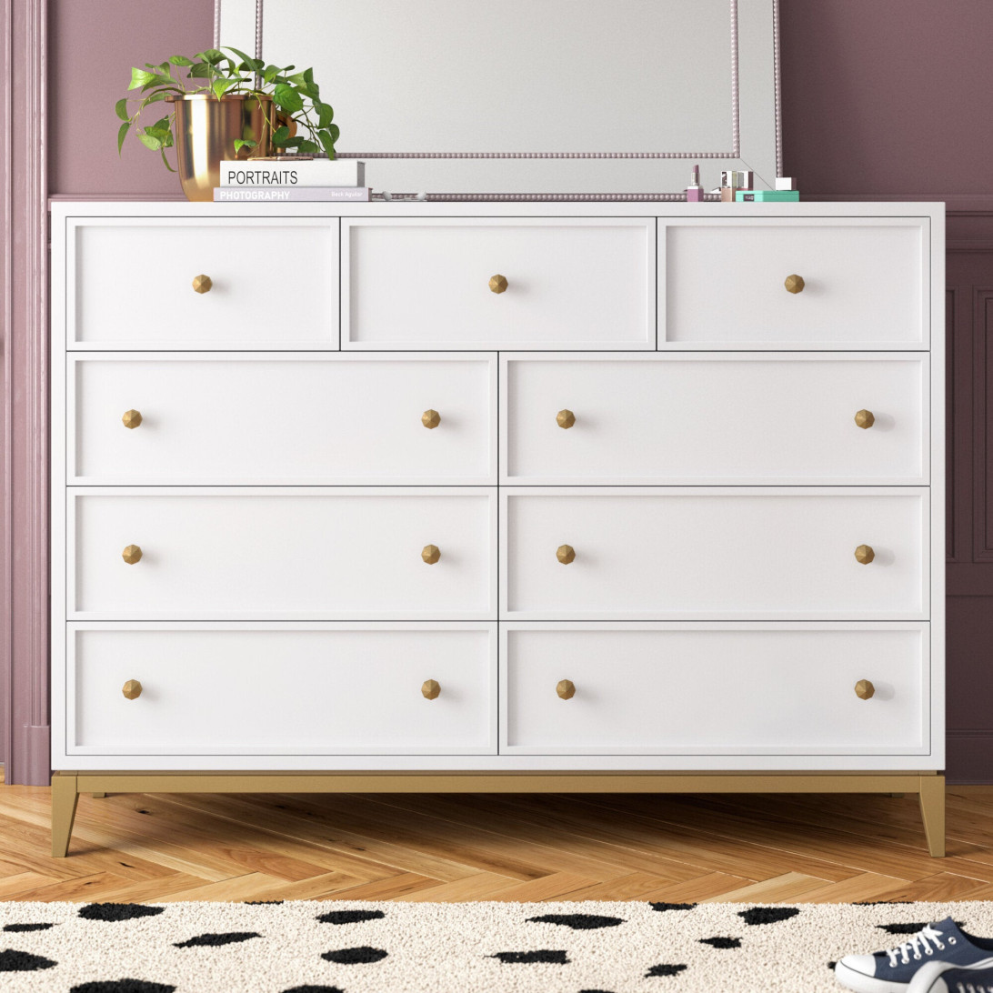 New 9 Drawer 60'' W Double Dresser