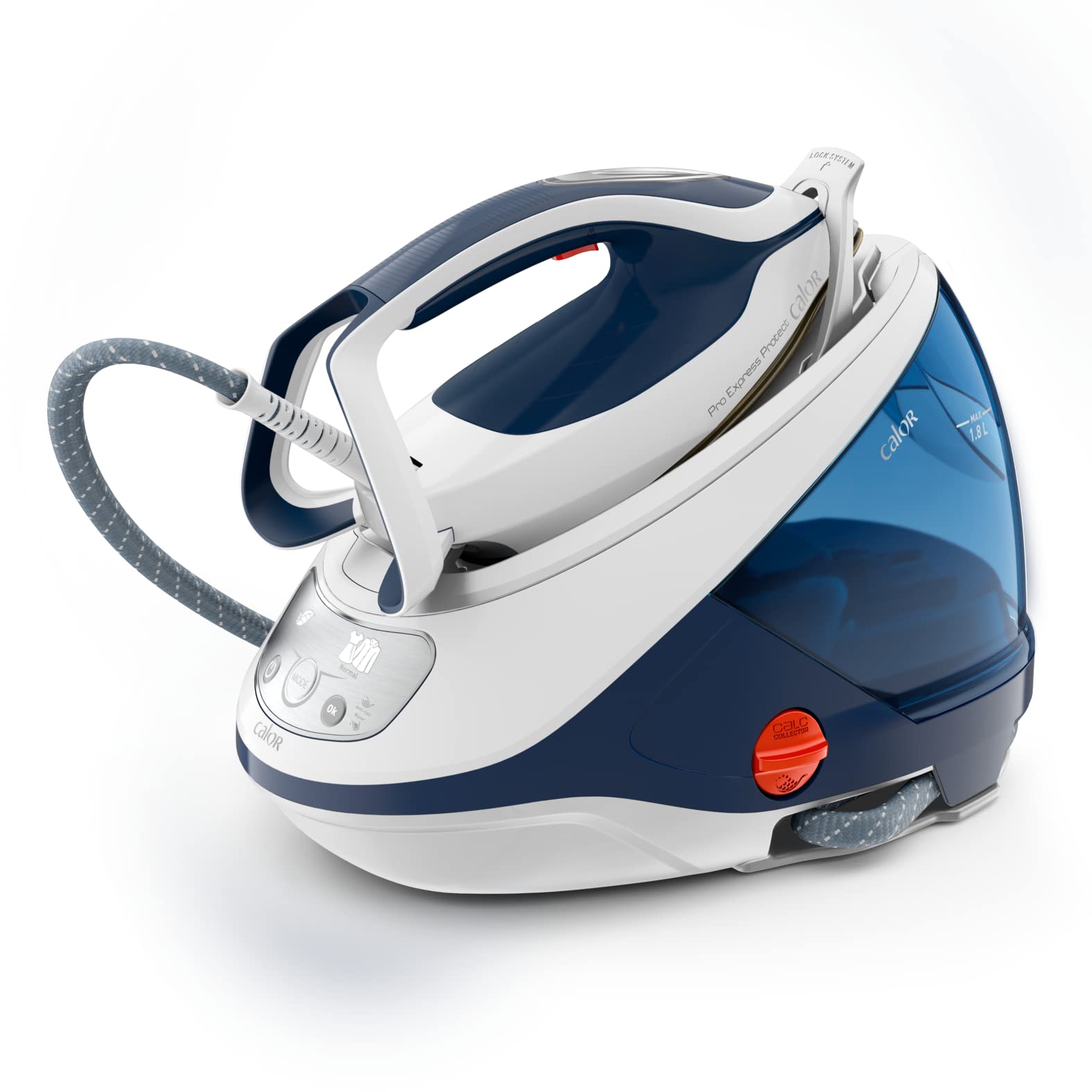 Calor Pro Express Protect Steam generator, Powerful, 7.2 bar pump, Steam flow 130 g/min, Steaming function 500 g/min, Removable limescale collector, Made in France GV9223C0