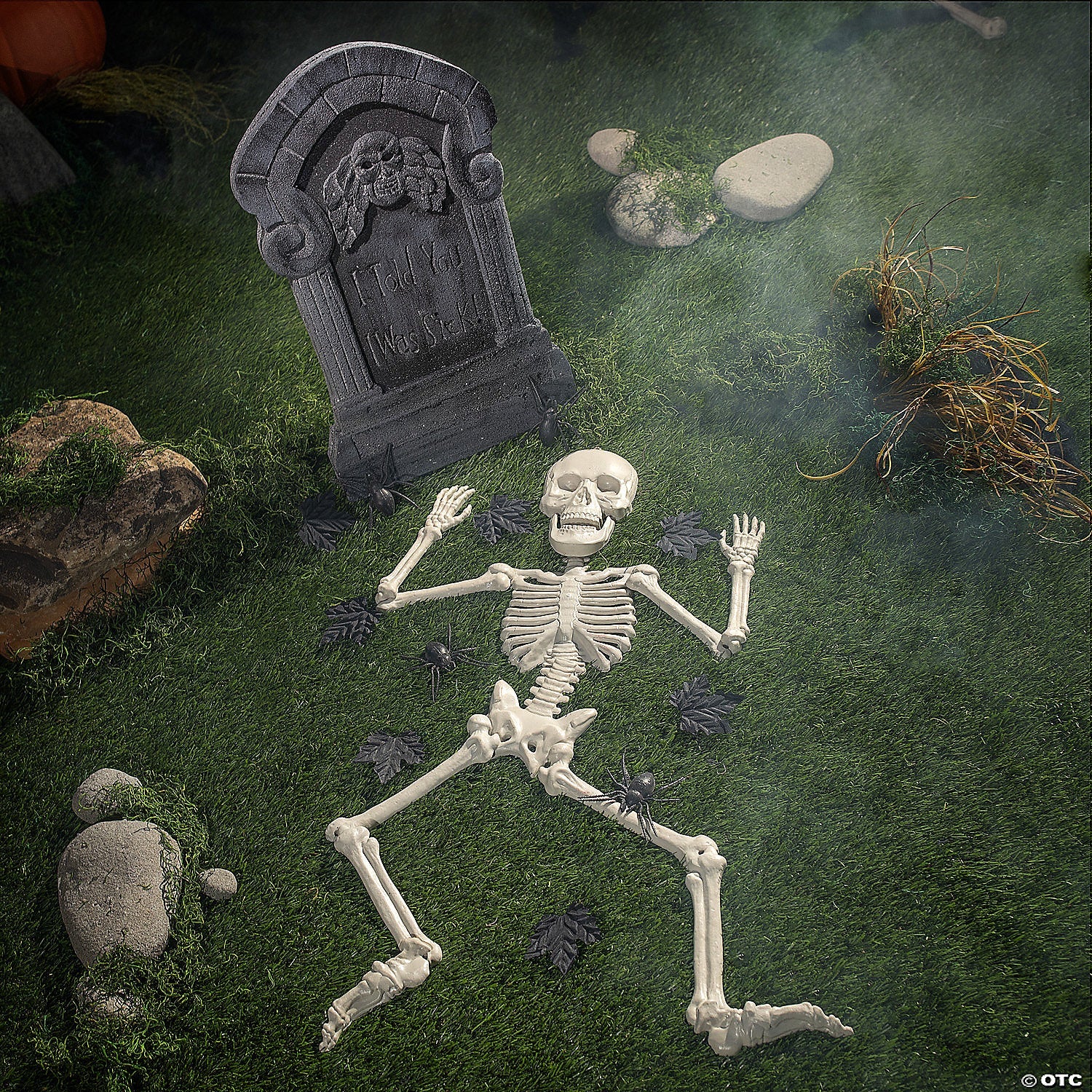 Tombstone & Skeleton Graveyard Halloween Decorations Set