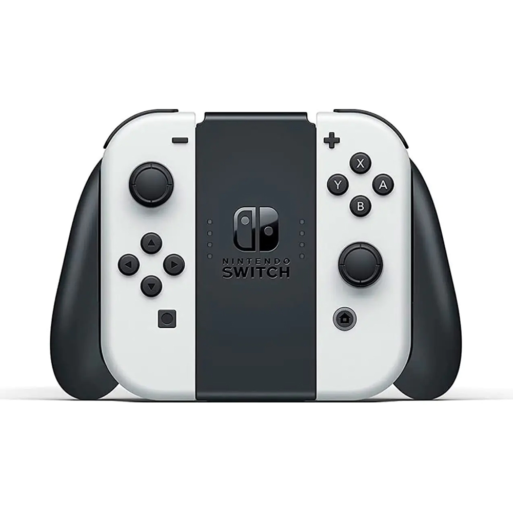 Nintendo - Geek Squad Certified Switch 鈥?OLED Model w/ White Joy-Con - White