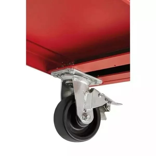 46 inches. Red/Black Textured 8-Drawer Roller Cabinet Toolbox
