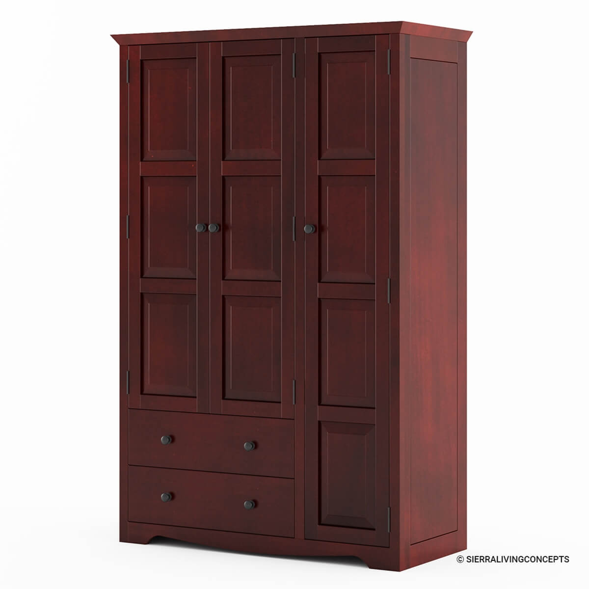 2023 HOT SALE Modern Solid Mahogany Wood Large Clothing Armoire Wardrobe