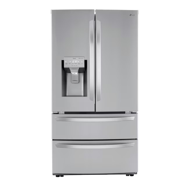 Last chance | LG Craft Ice Smart WiFi Enabled 27.8-cu ft 4-Door Smart French Door Refrigerator with Dual Ice Maker (Fingerprint Resistant) ENERGY STAR