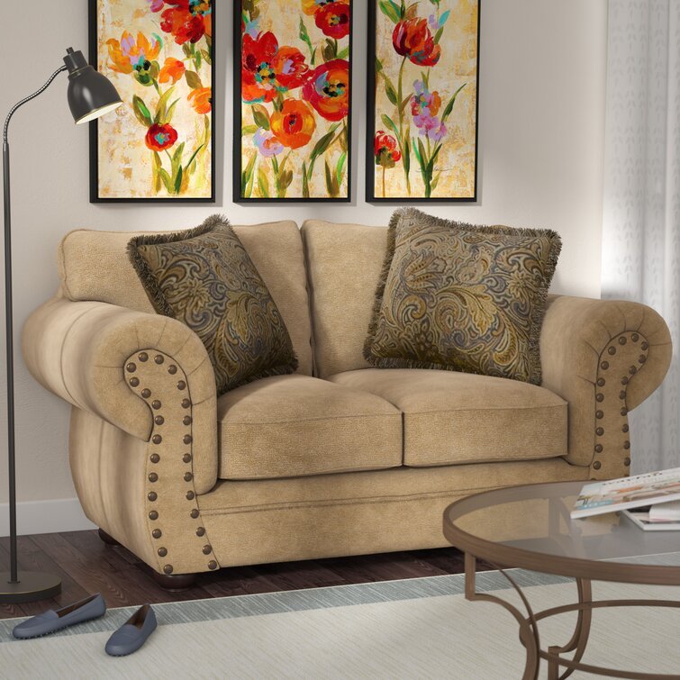 FREIDA 71'' CHENILLE ROLLED ARM LOVESEAT