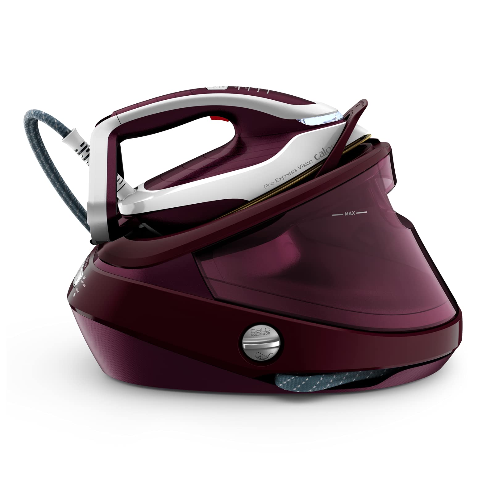Calor Pro Express Vision Steam generator, Smart LED light on the iron, Pressure of 8.3 bars, Ultra-powerful, Steam flow 180 g/min, Steam jet 680 g/min, Anti-limescale, Made in France GV9810C0