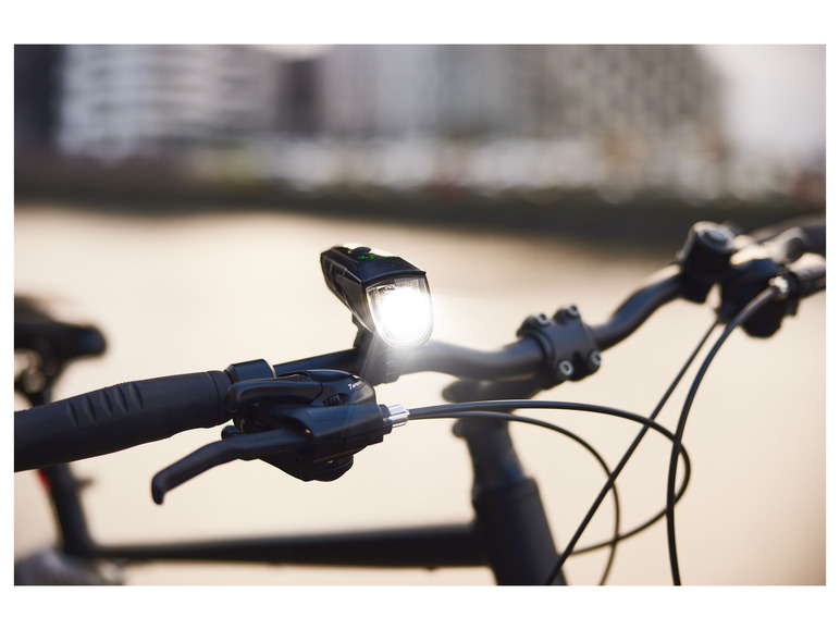 CRIVIT LED Fahrradleuchtenset 70/30/15 Lux