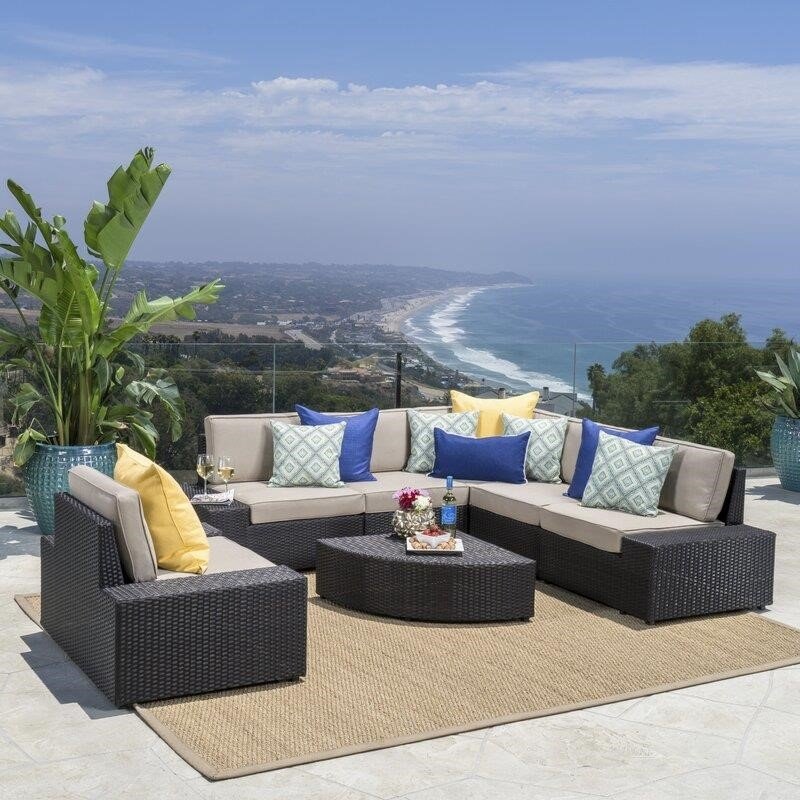 Graison Metal 5 - Person Seating Group with Cushions