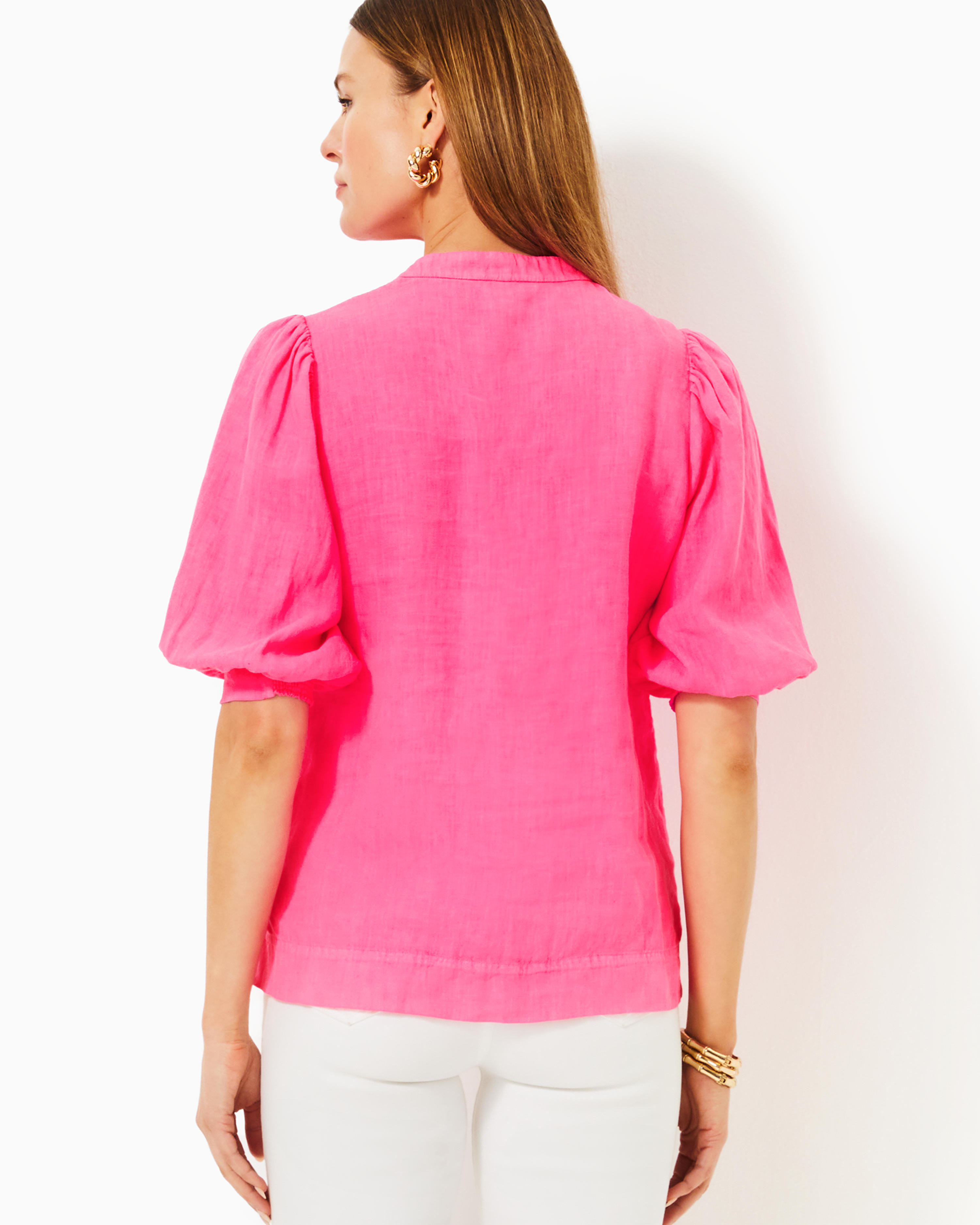 Mialeigh Linen Top