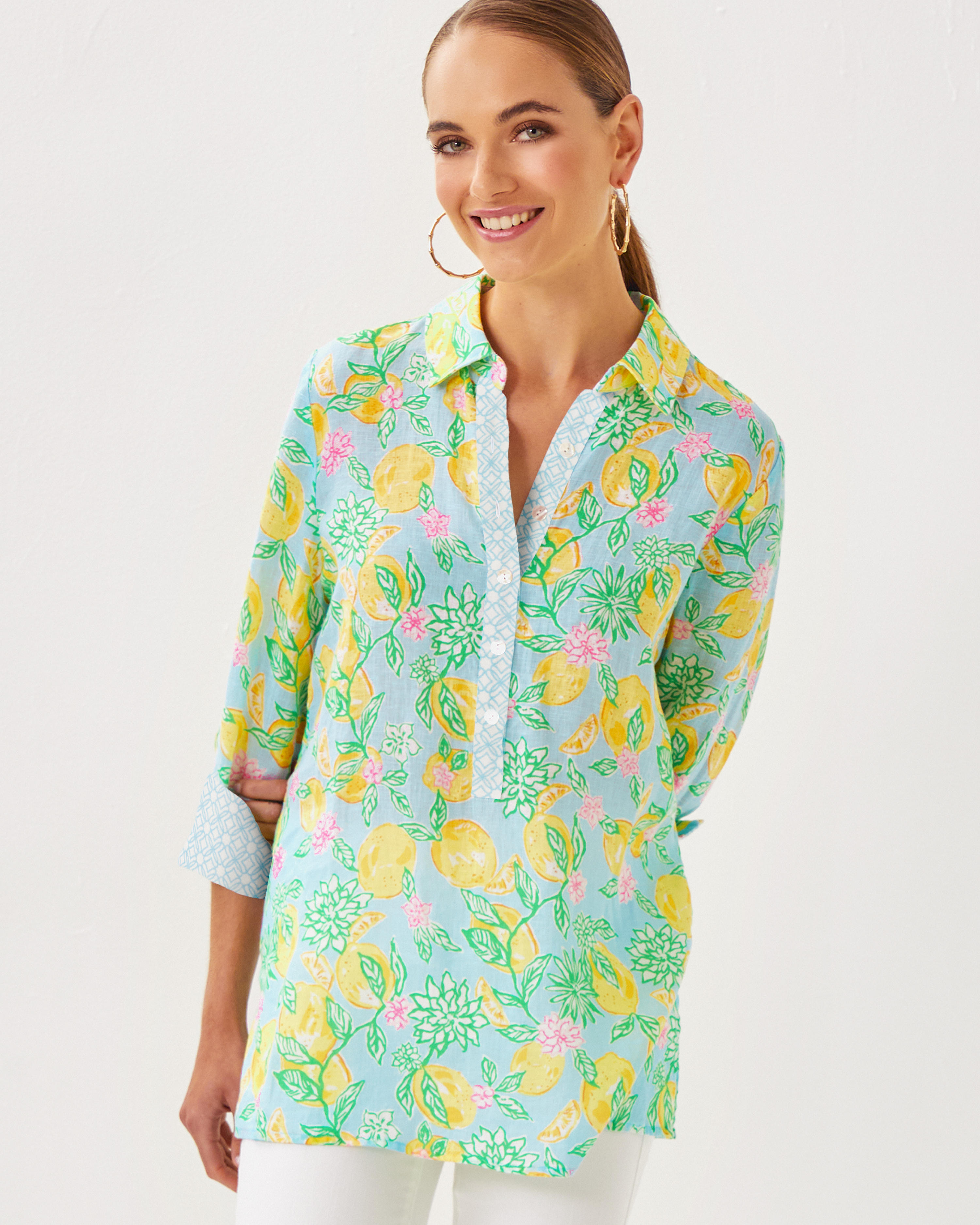 Riverlyn Pieced Print Tunic